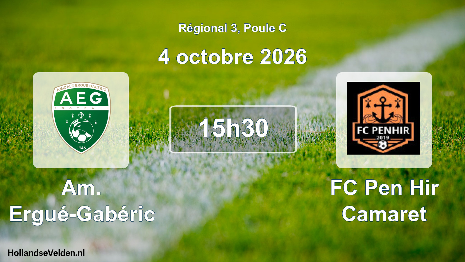 Scheduled Match: Am. Ergué-Gabéric - FC Pen Hir Camaret (4 October 2026)