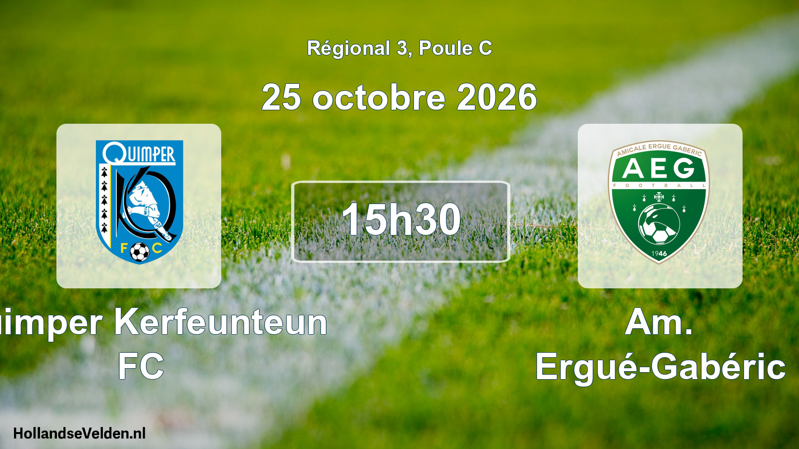 Scheduled Match: Quimper Kerfeunteun FC - Am. Ergué-Gabéric (25 October 2026)