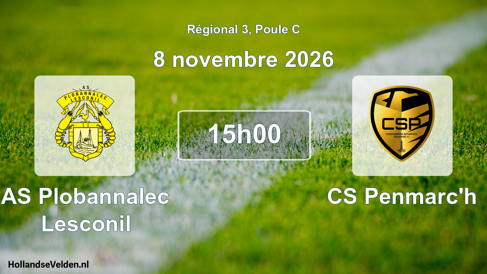 Scheduled Match: AS Plobannalec Lesconil - CS Penmarc'h (8 November 2026)