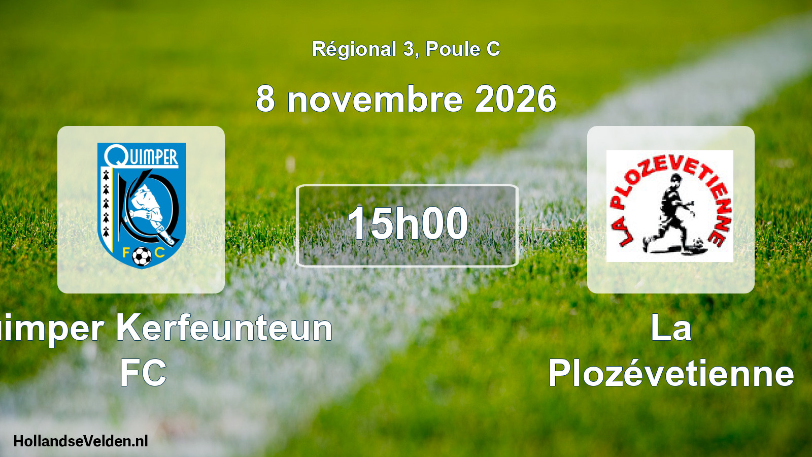 Geplande wedstrijd: Quimper Kerfeunteun FC - La Plozévetienne (8 november 2026)
