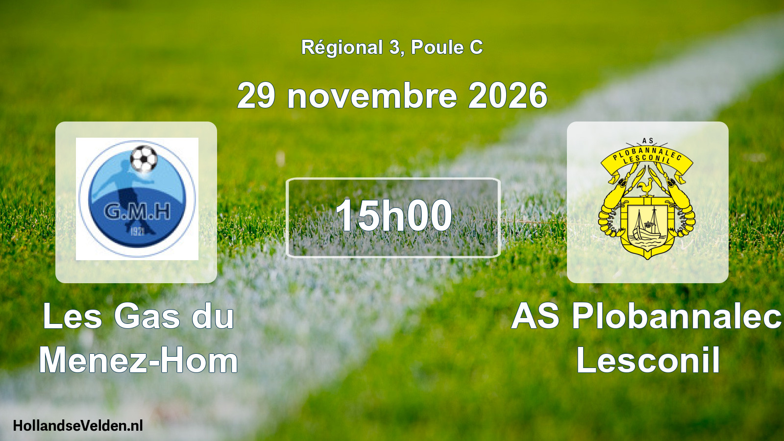 Scheduled Match: Les Gas du Menez-Hom - AS Plobannalec Lesconil (29 November 2026)