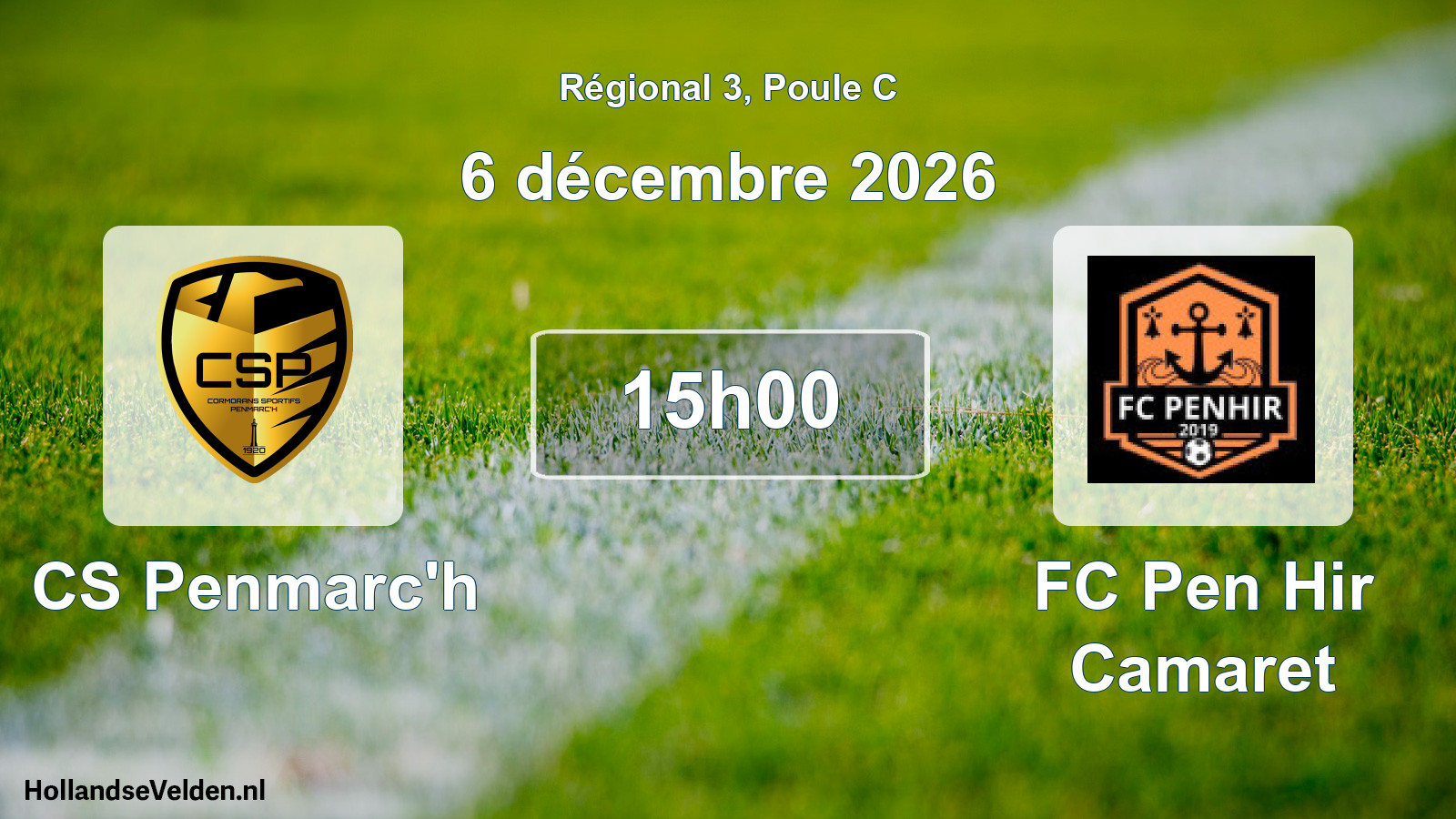 Match programmé: CS Penmarc'h - FC Pen Hir Camaret (6 décembre 2026)