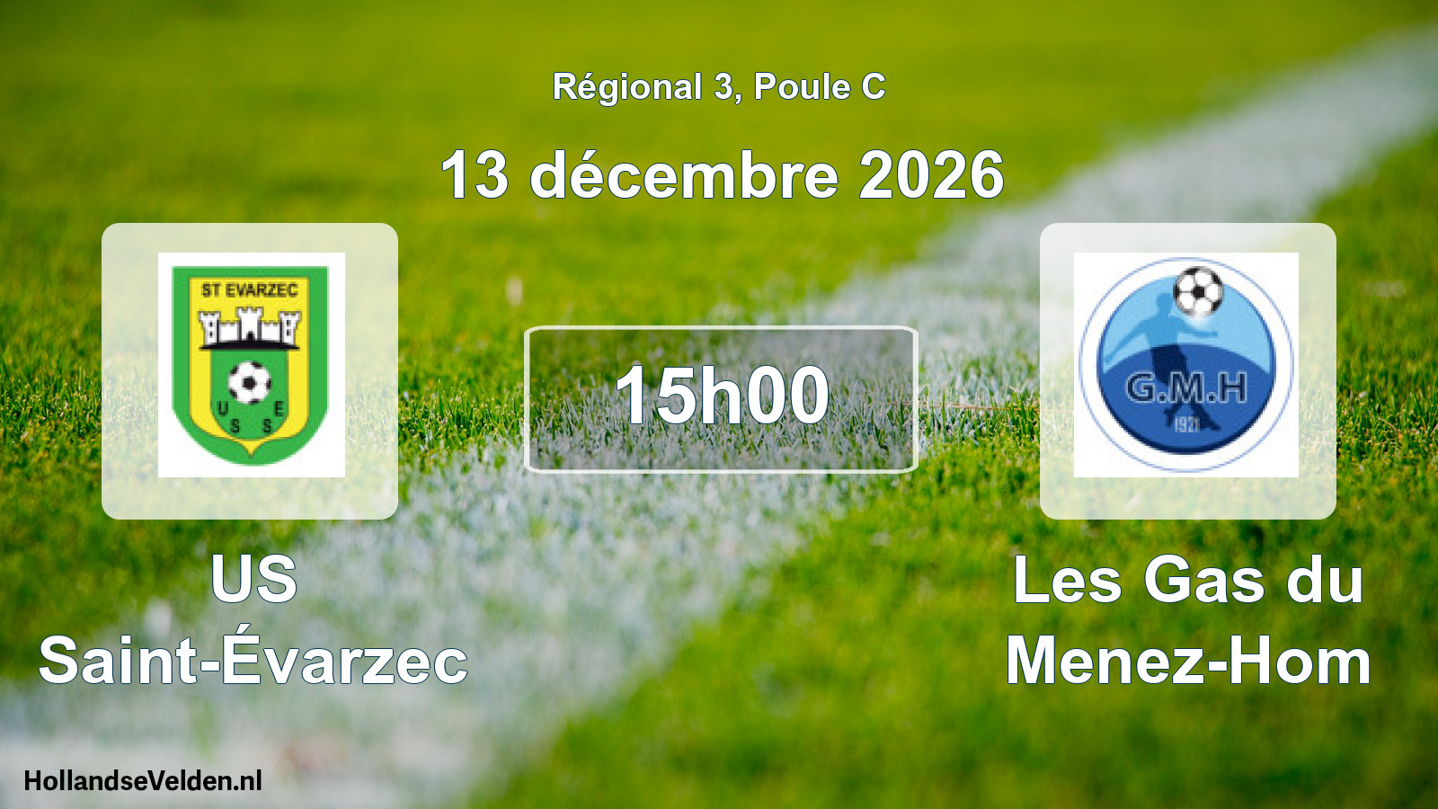 Scheduled Match: US Saint-Évarzec - Les Gas du Menez-Hom (13 December 2026)