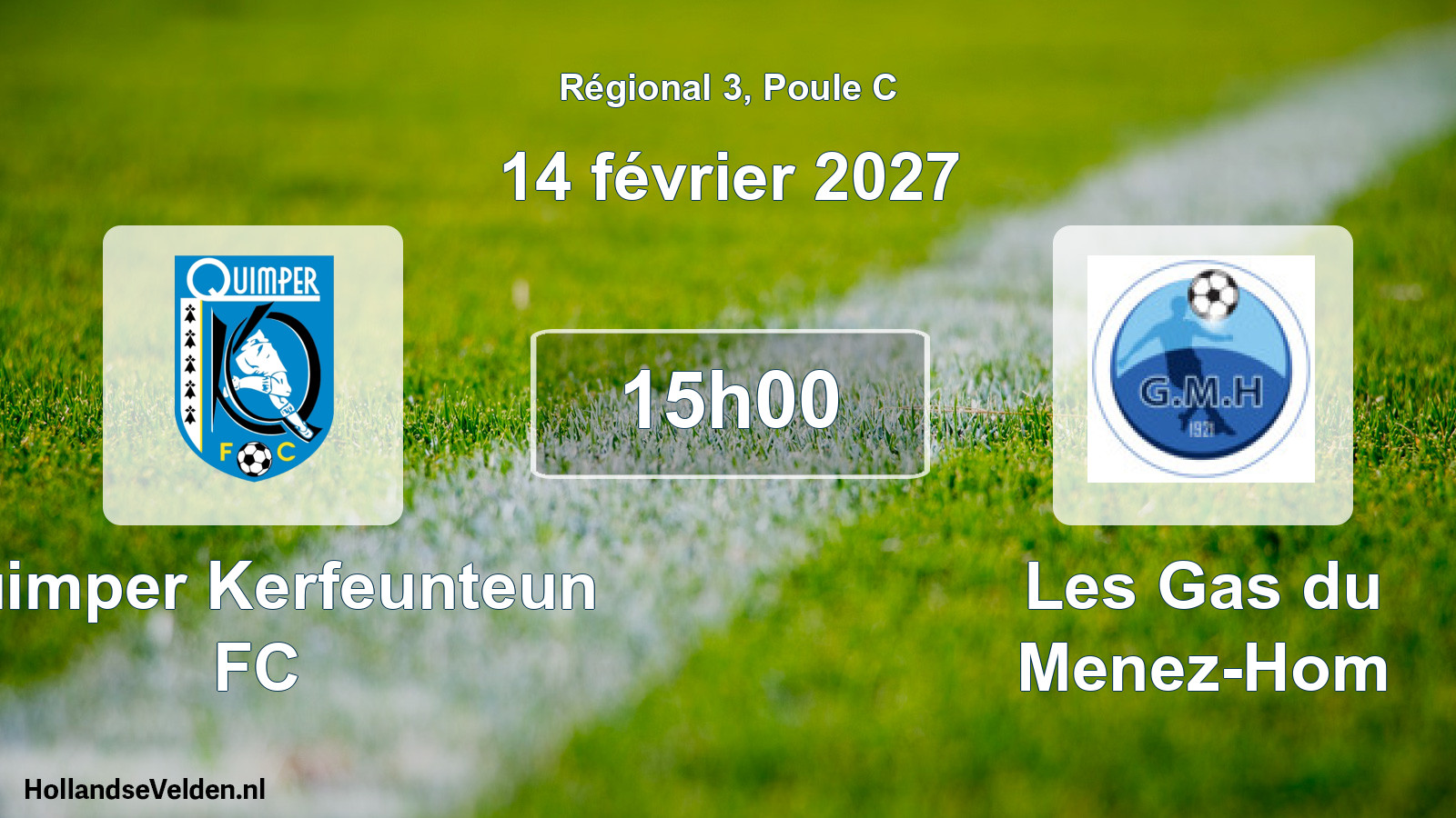Scheduled Match: Quimper Kerfeunteun FC - Les Gas du Menez-Hom (14 February 2027)