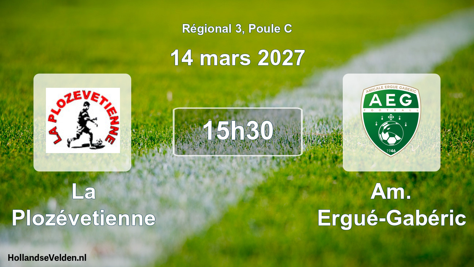 Match programmé: La Plozévetienne - Am. Ergué-Gabéric (14 mars 2027)