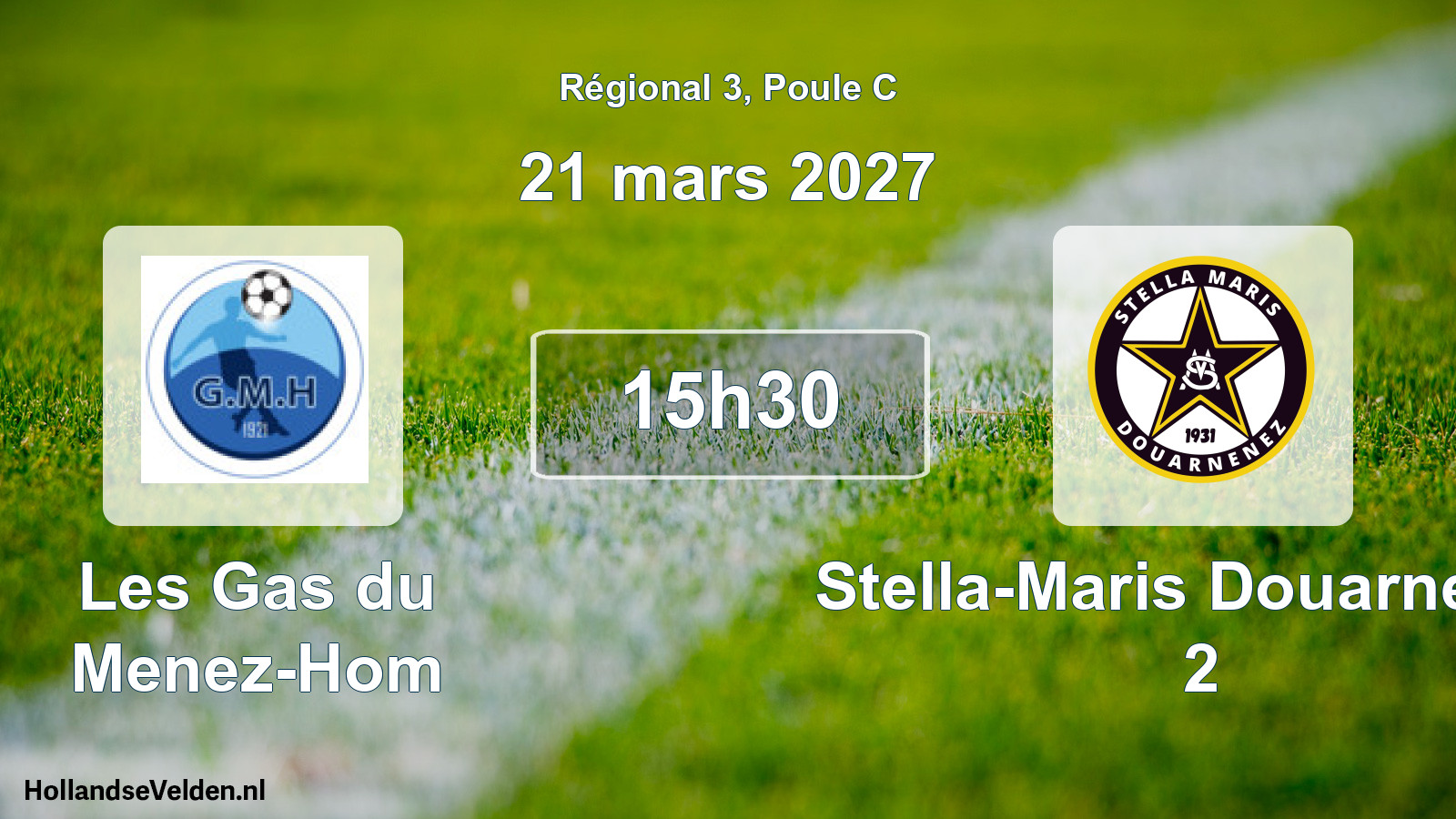Scheduled Match: Les Gas du Menez-Hom - Stella-Maris Douarnenez 2 (21 March 2027)