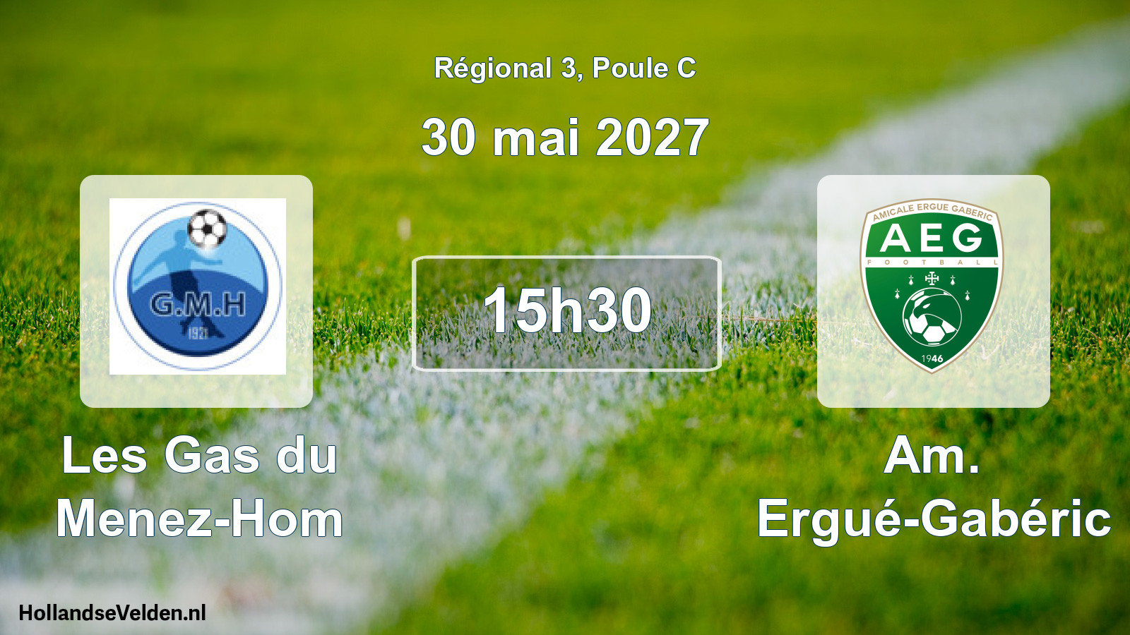 Match programmé: Les Gas du Menez-Hom - Am. Ergué-Gabéric (30 mai 2027)