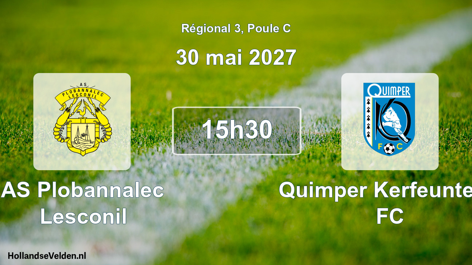 Geplande wedstrijd: AS Plobannalec Lesconil - Quimper Kerfeunteun FC (30 mei 2027)