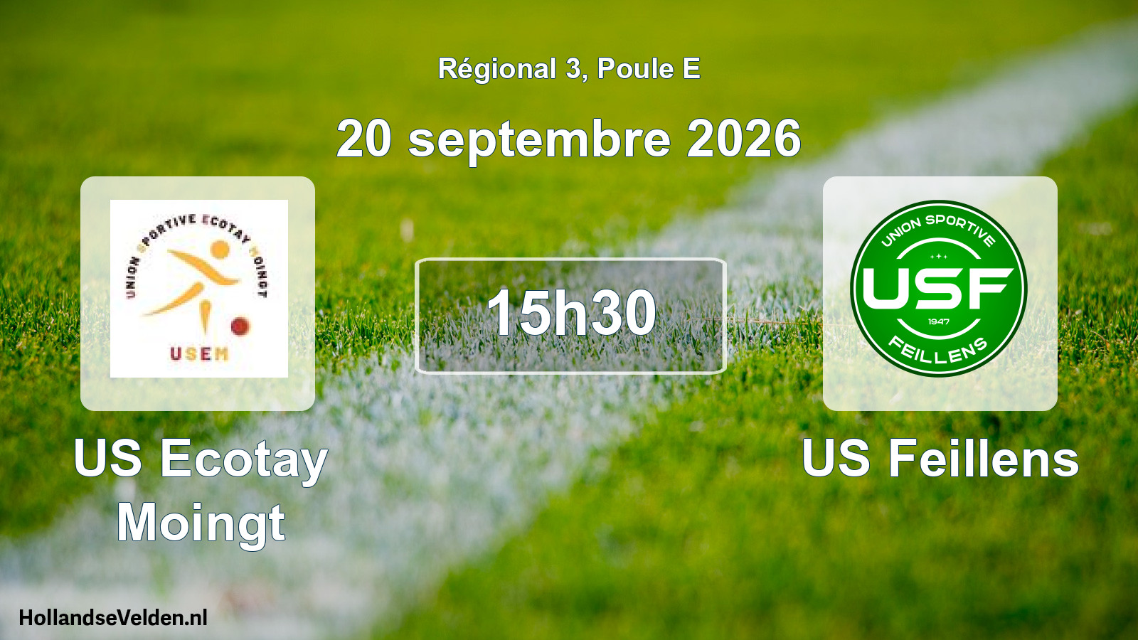 Scheduled Match: US Ecotay Moingt - US Feillens (20 September 2026)