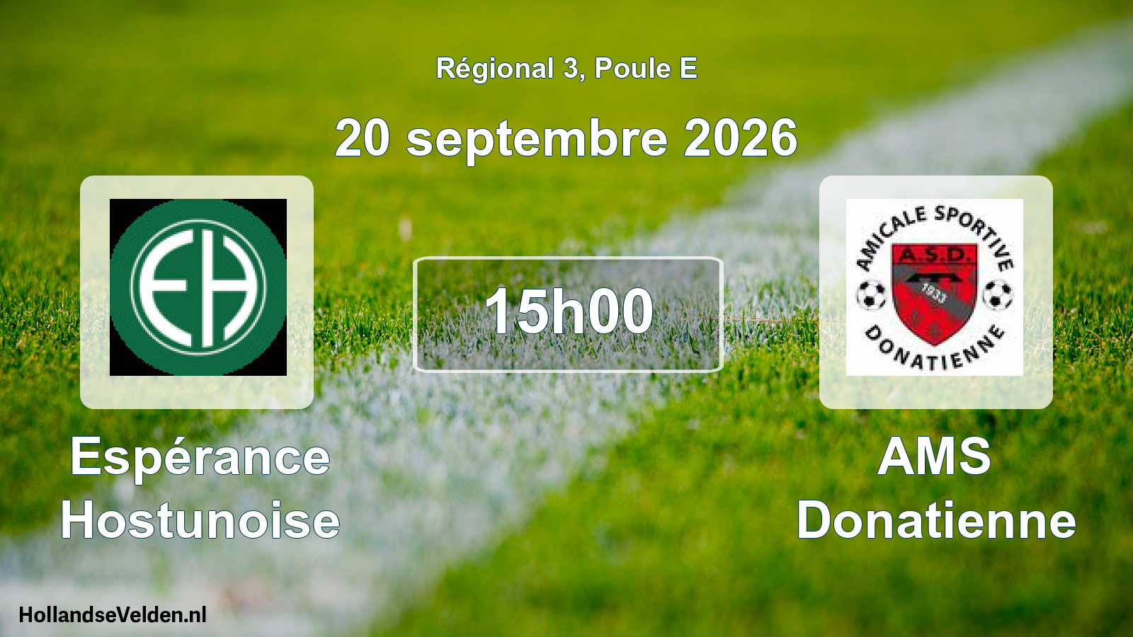 Match programmé: Espérance Hostunoise - AMS Donatienne (20 septembre 2026)