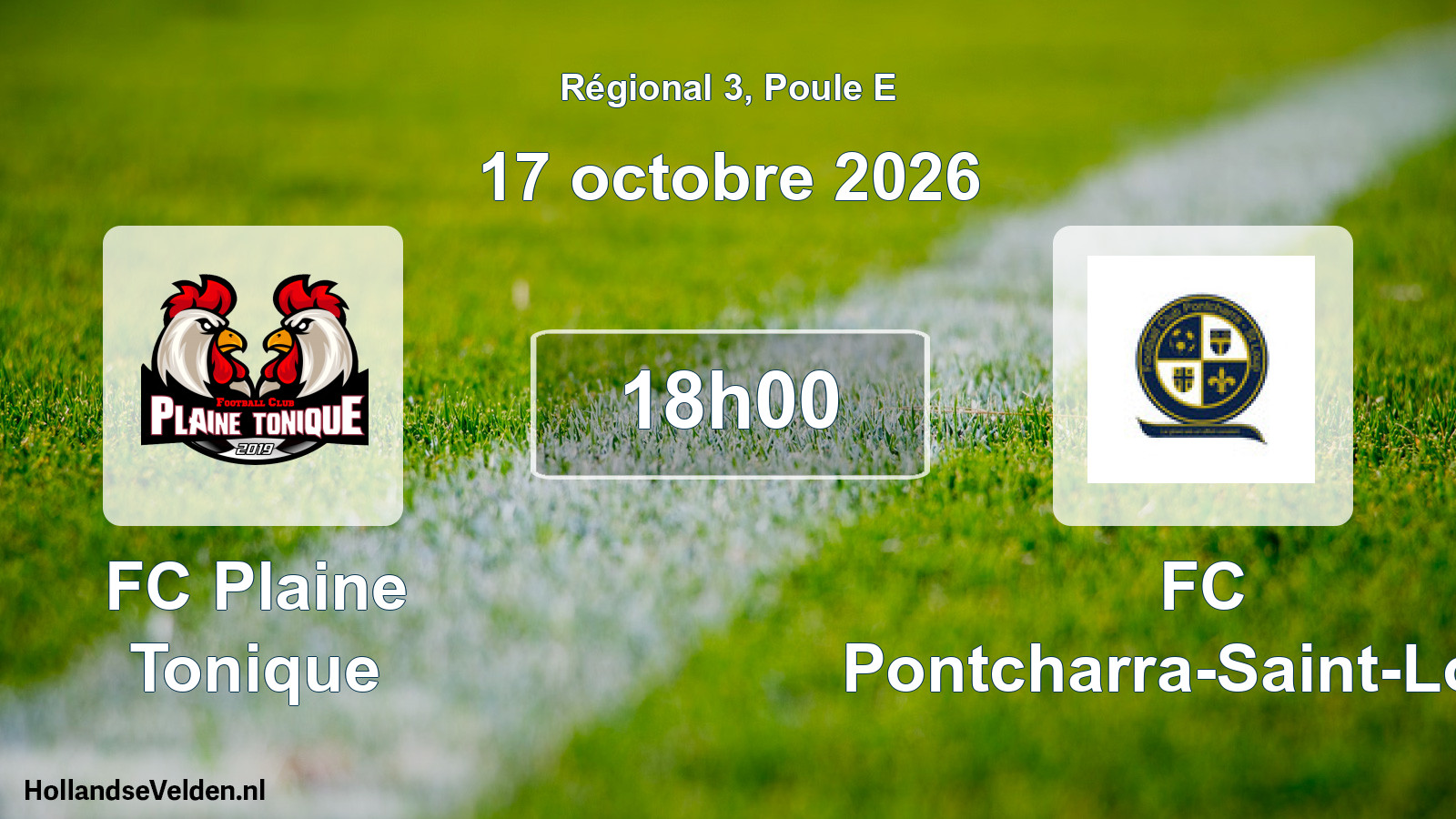 Scheduled Match: FC Plaine Tonique - FC Pontcharra-Saint-Loup (17 October 2026)