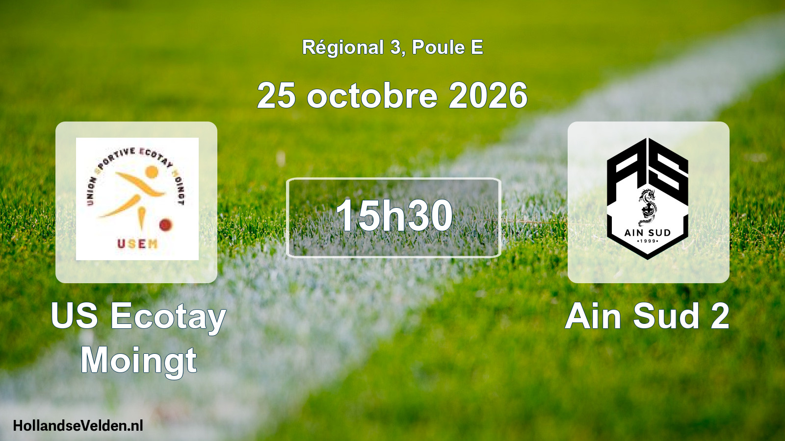 Scheduled Match: US Ecotay Moingt - Ain Sud 2 (25 October 2026)