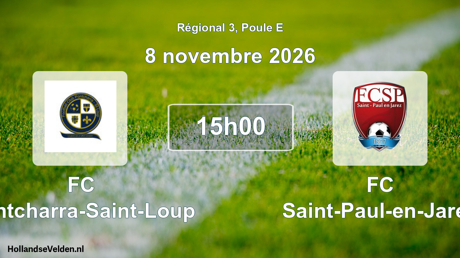 Scheduled Match: FC Pontcharra-Saint-Loup - FC Saint-Paul-en-Jarez (8 November 2026)