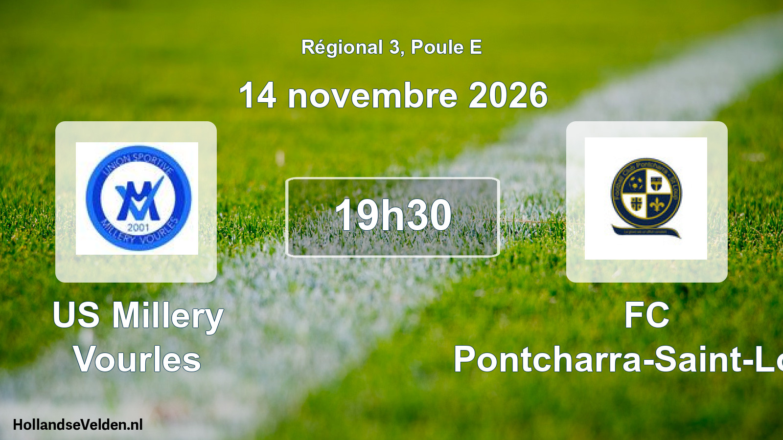 Scheduled Match: US Millery Vourles - FC Pontcharra-Saint-Loup (14 November 2026)