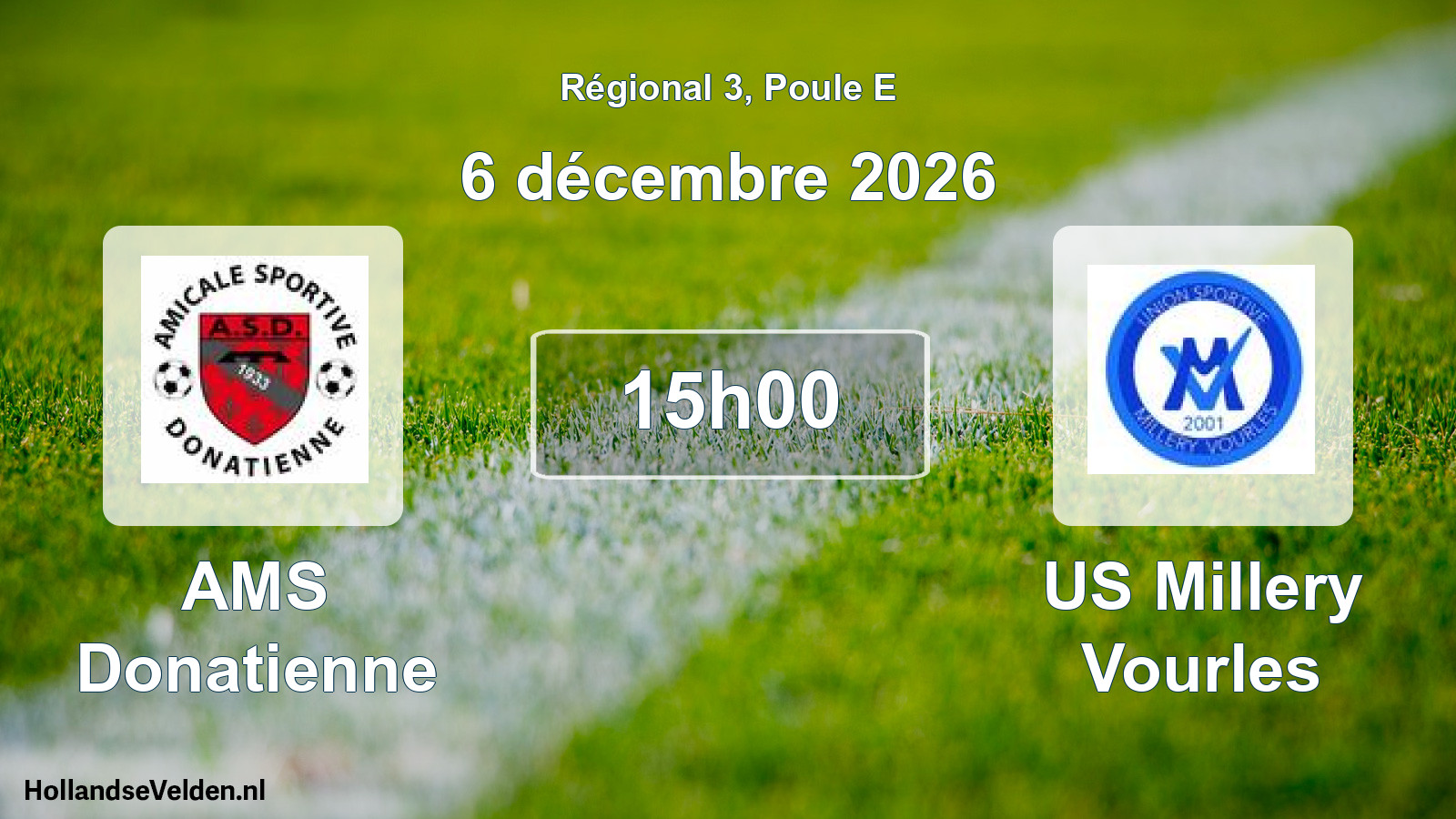 Scheduled Match: AMS Donatienne - US Millery Vourles (6 December 2026)