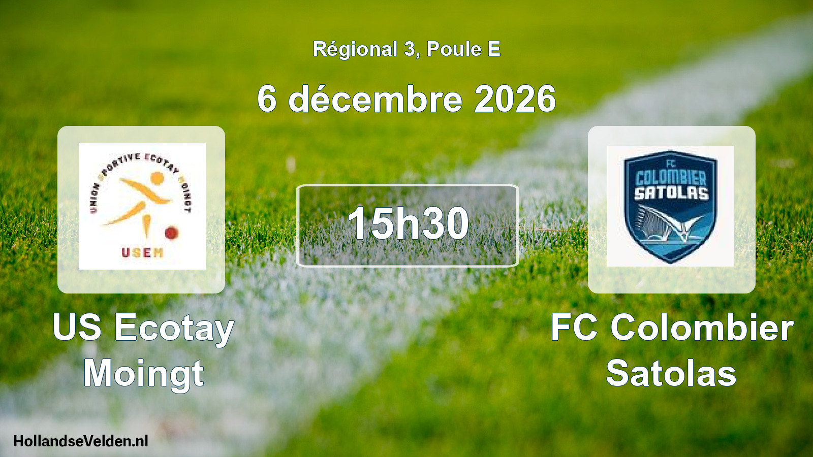 Scheduled Match: US Ecotay Moingt - FC Colombier Satolas (6 December 2026)