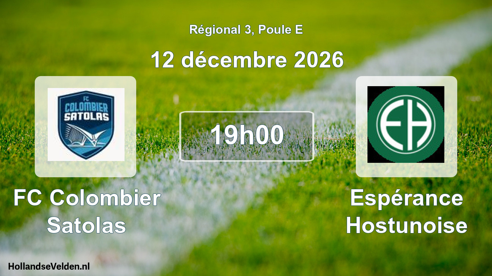 Scheduled Match: FC Colombier Satolas - Espérance Hostunoise (12 December 2026)