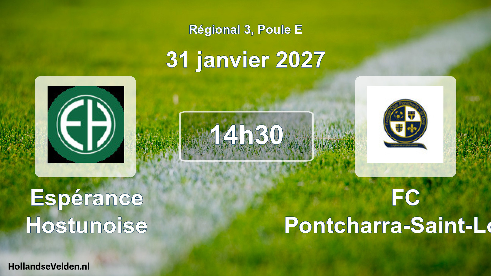 Match programmé: Espérance Hostunoise - FC Pontcharra-Saint-Loup (31 janvier 2027)