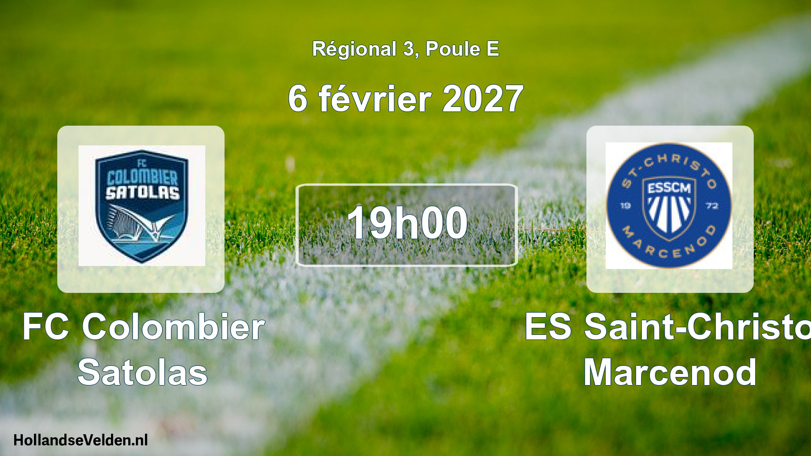 Match programmé: FC Colombier Satolas - ES Saint-Christo Marcenod (6 février 2027)