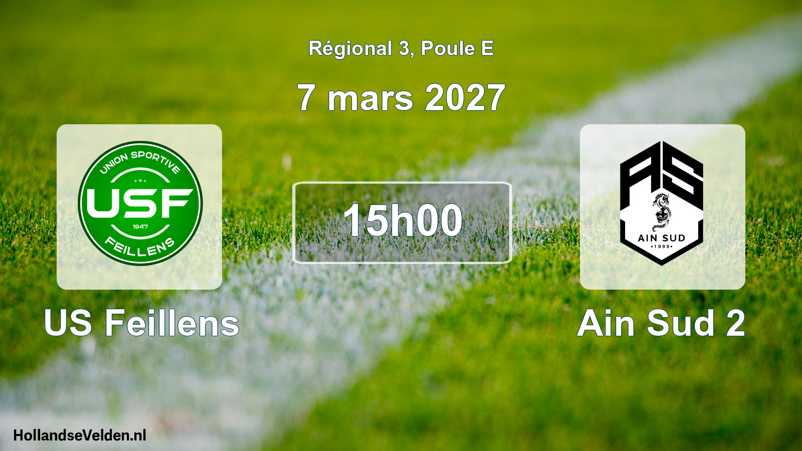 Match programmé: US Feillens - Ain Sud 2 (7 mars 2027)