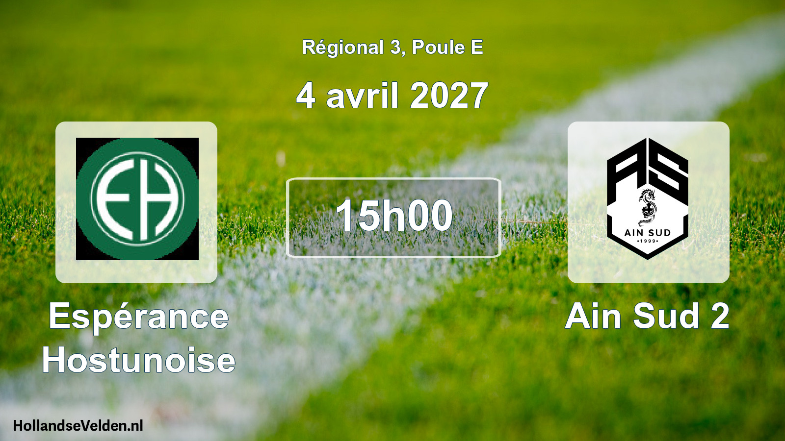 Scheduled Match: Espérance Hostunoise - Ain Sud 2 (4 April 2027)