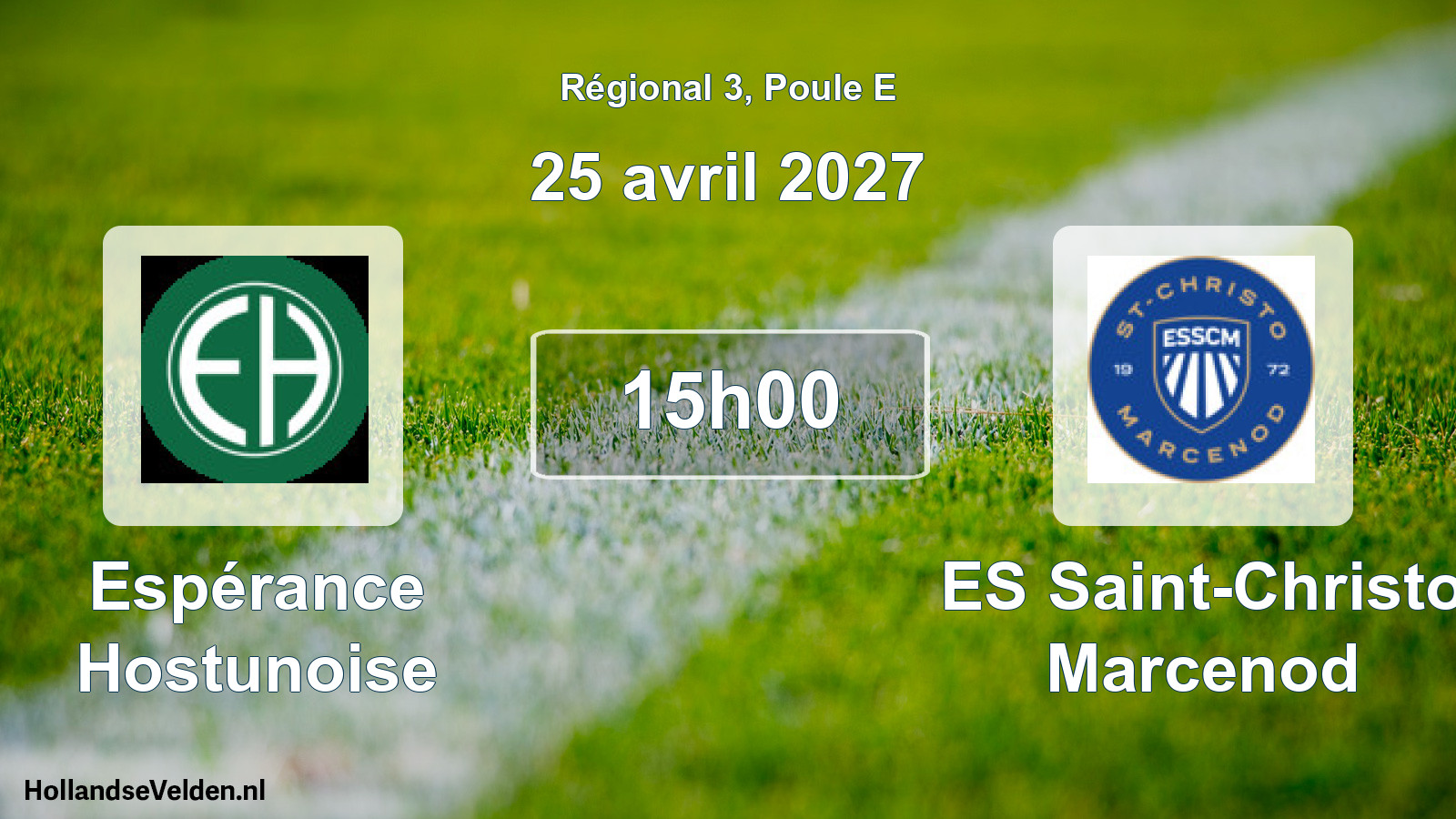Scheduled Match: Espérance Hostunoise - ES Saint-Christo Marcenod (25 April 2027)