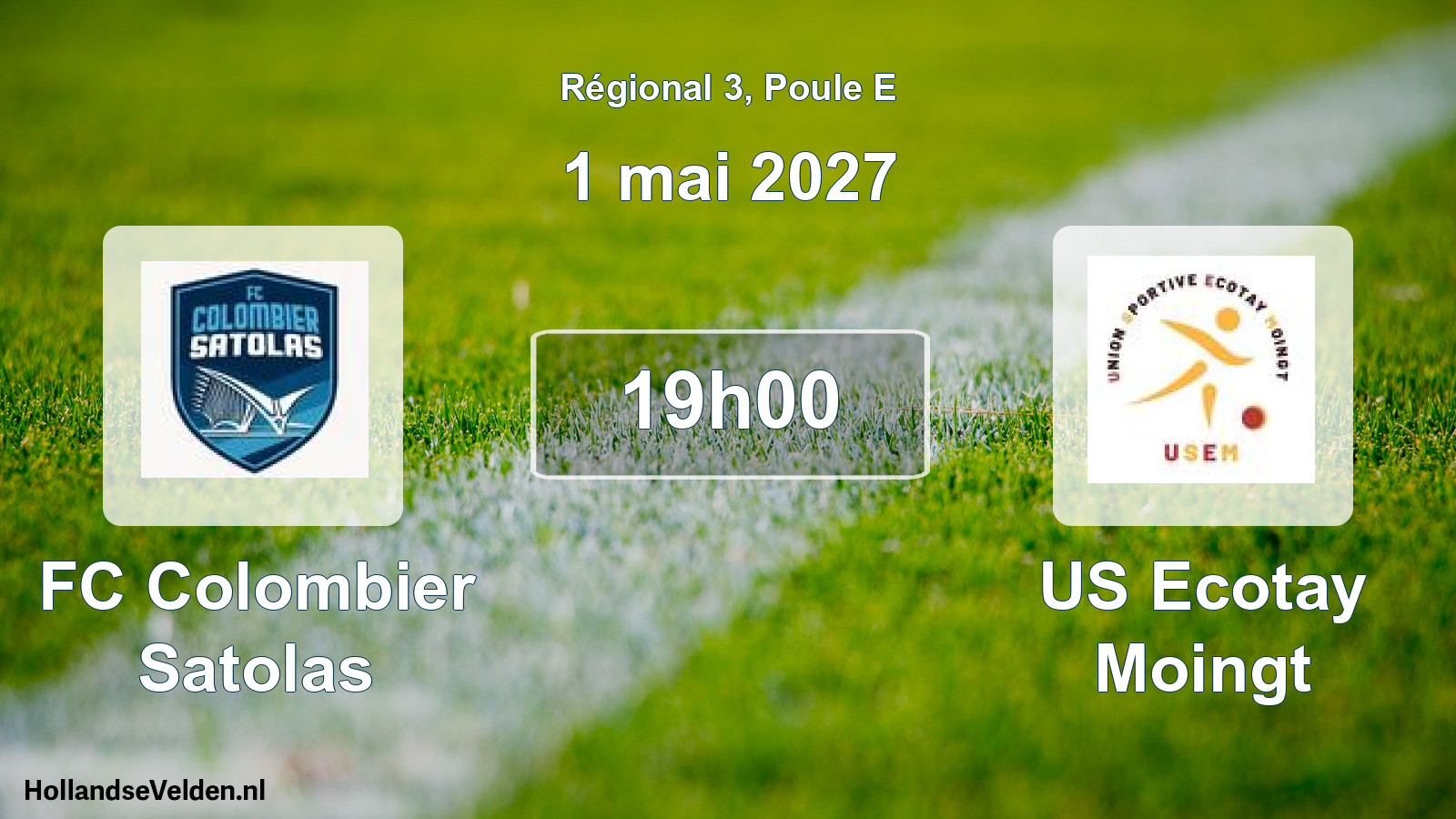 Match programmé: FC Colombier Satolas - US Ecotay Moingt (1 mai 2027)