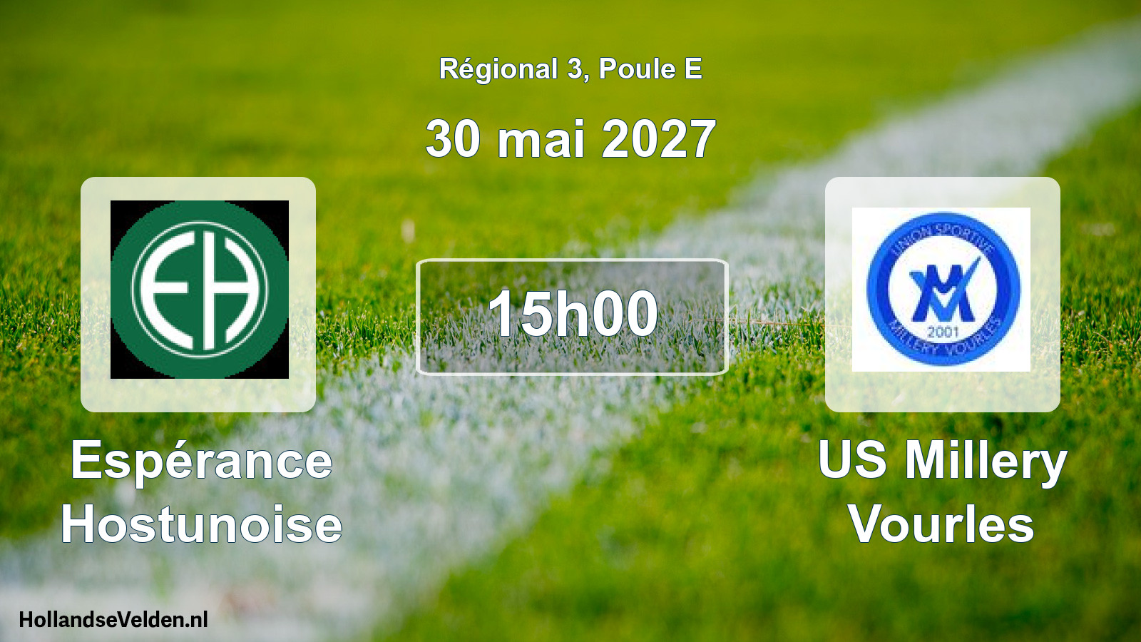 Match programmé: Espérance Hostunoise - US Millery Vourles (30 mai 2027)