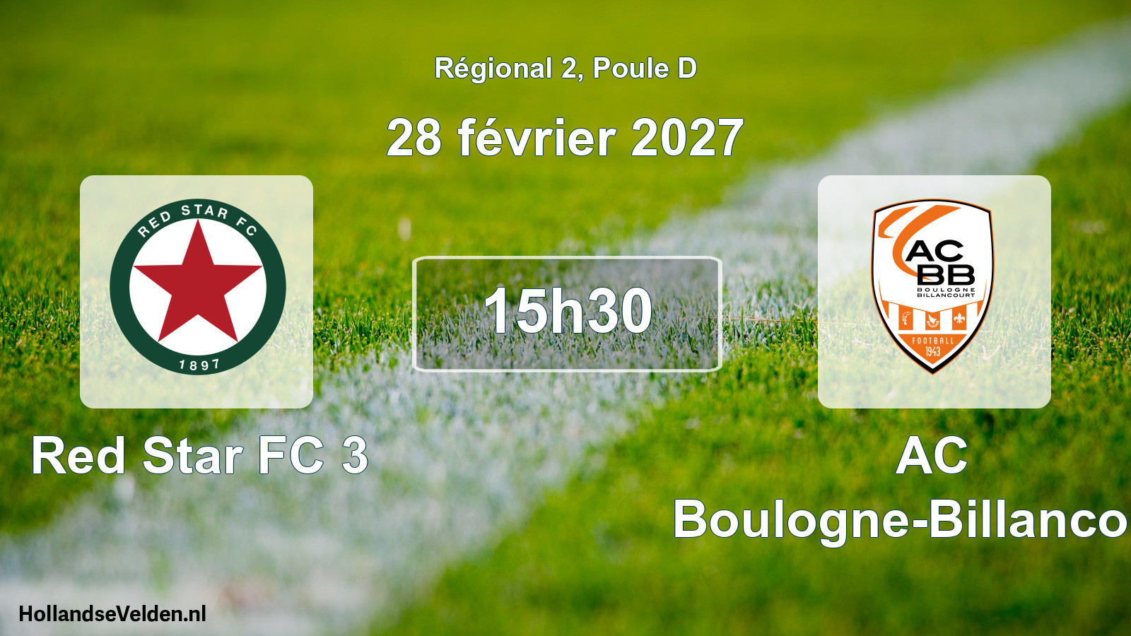 Scheduled Match: Red Star FC 3 - AC Boulogne-Billancourt (28 February 2027)