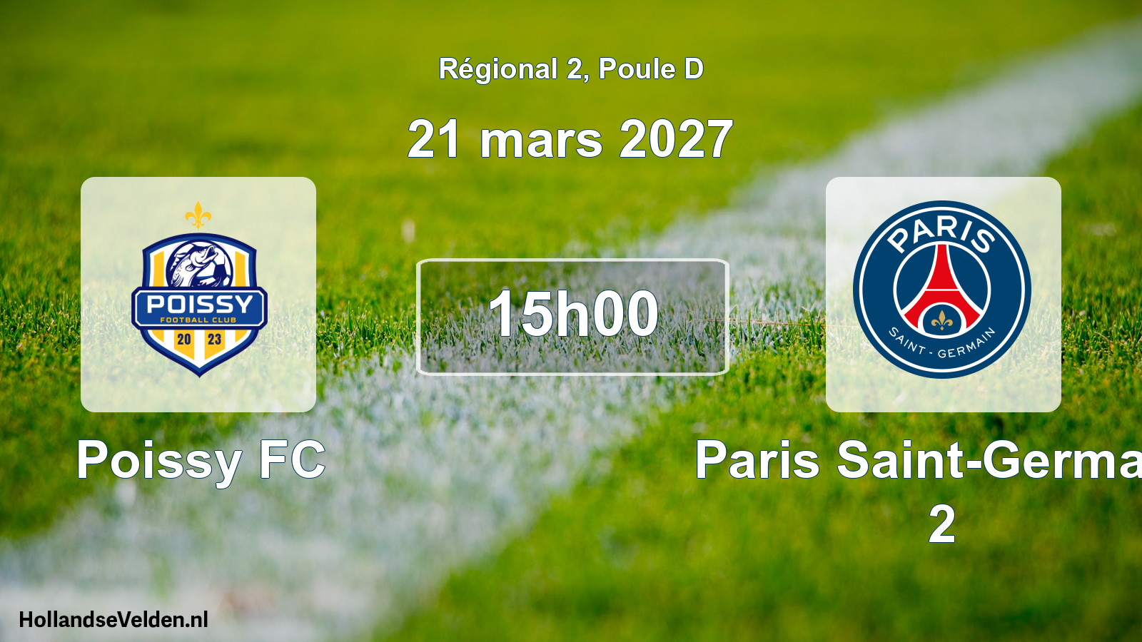 Match programmé: Poissy FC - Paris Saint-Germain 2 (21 mars 2027)