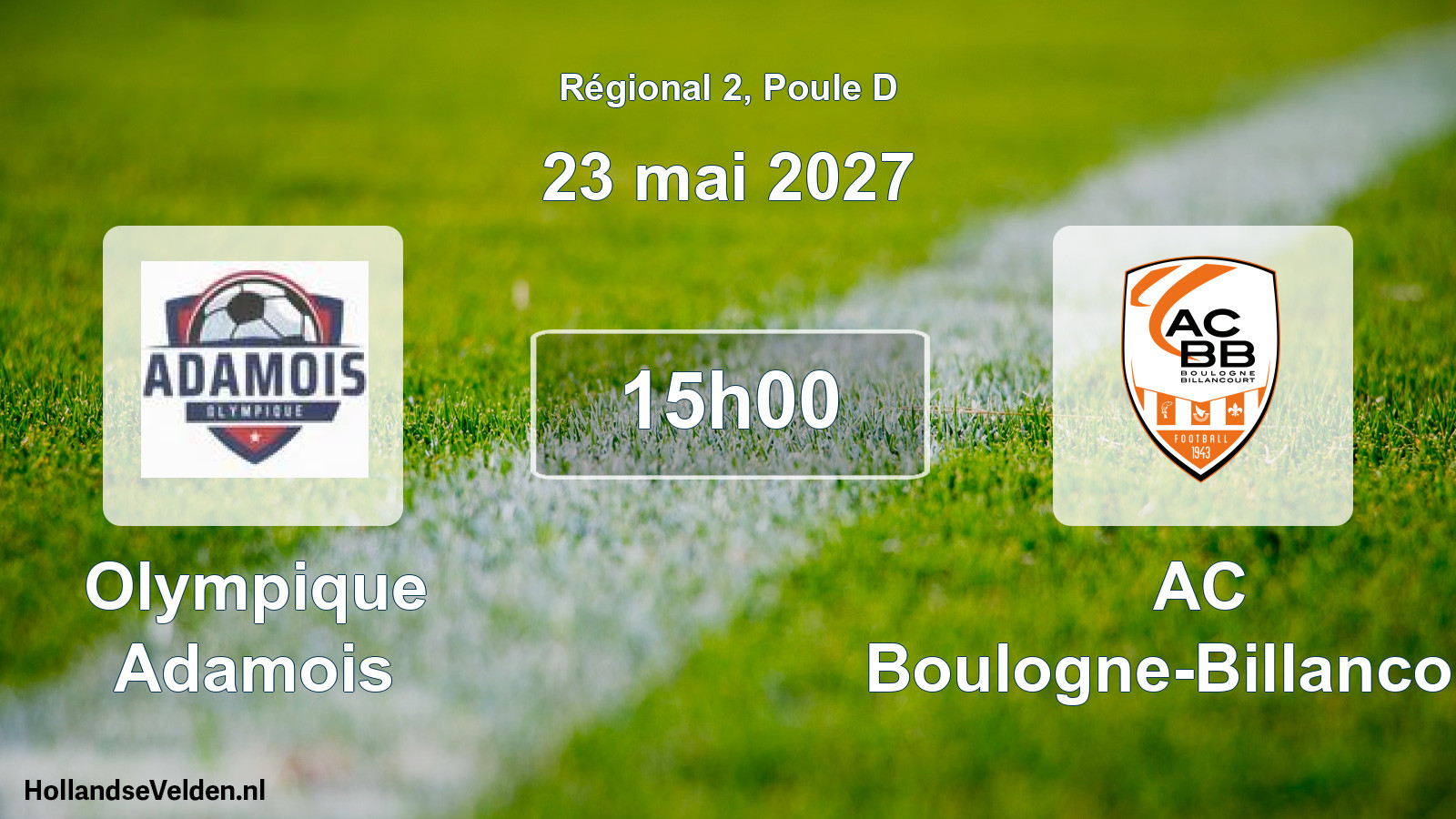 Scheduled Match: Olympique Adamois - AC Boulogne-Billancourt (23 May 2027)