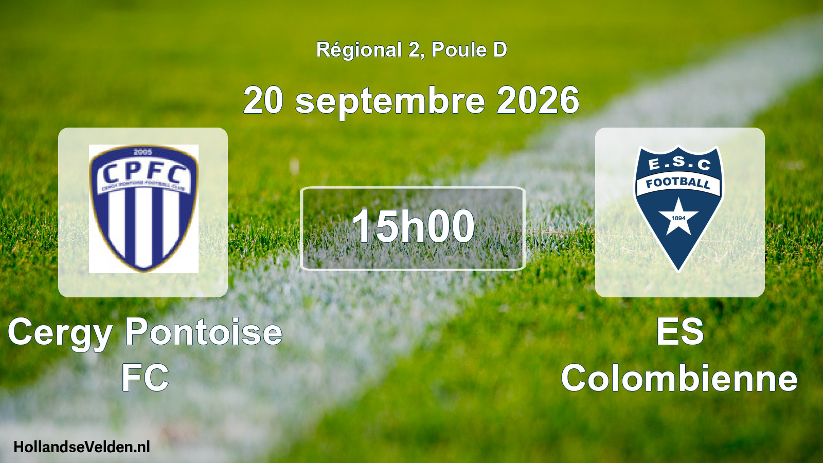 Scheduled Match: Cergy Pontoise FC - ES Colombienne (20 September 2026)