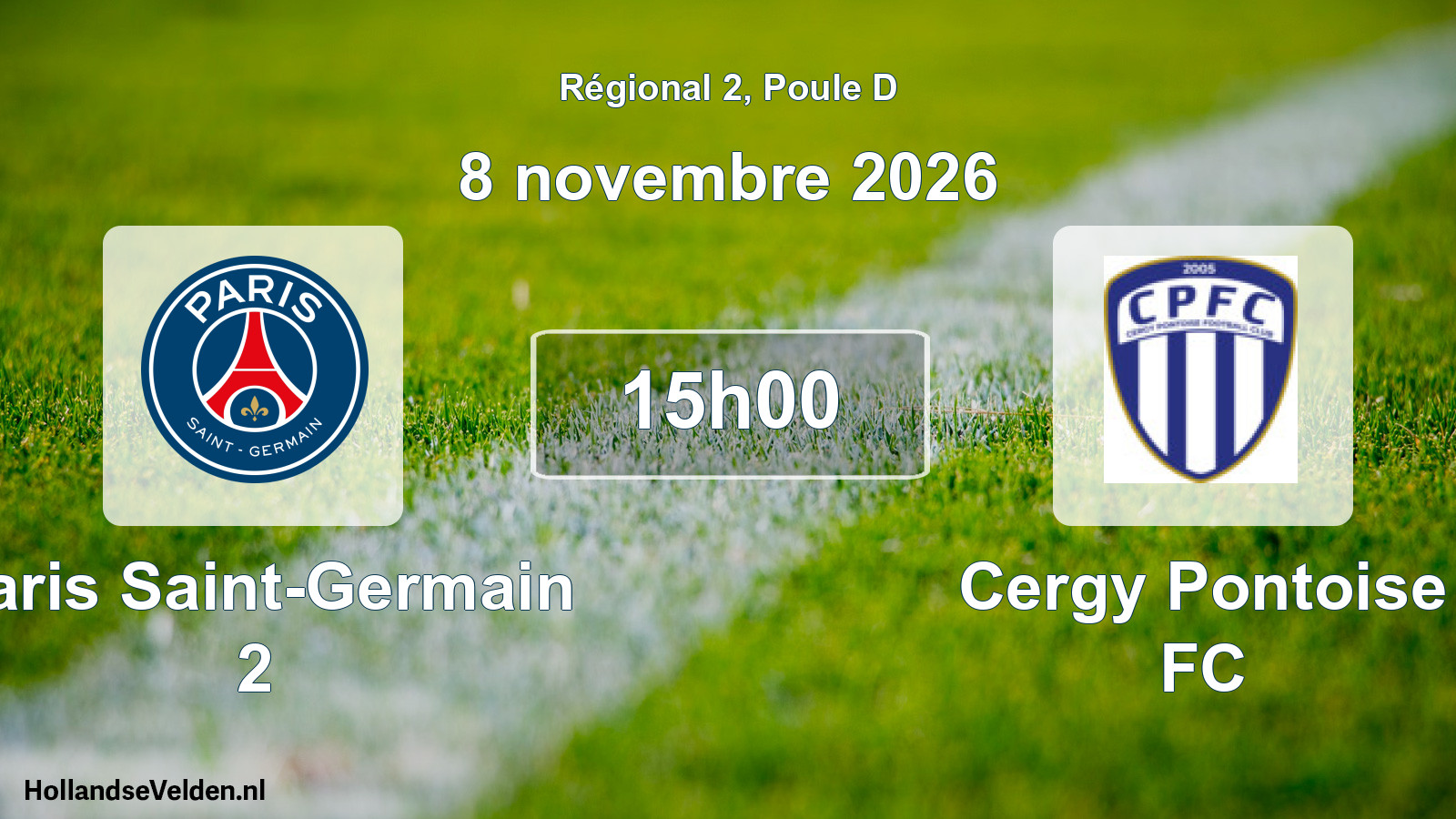 Scheduled Match: Paris Saint-Germain 2 - Cergy Pontoise FC (8 November 2026)