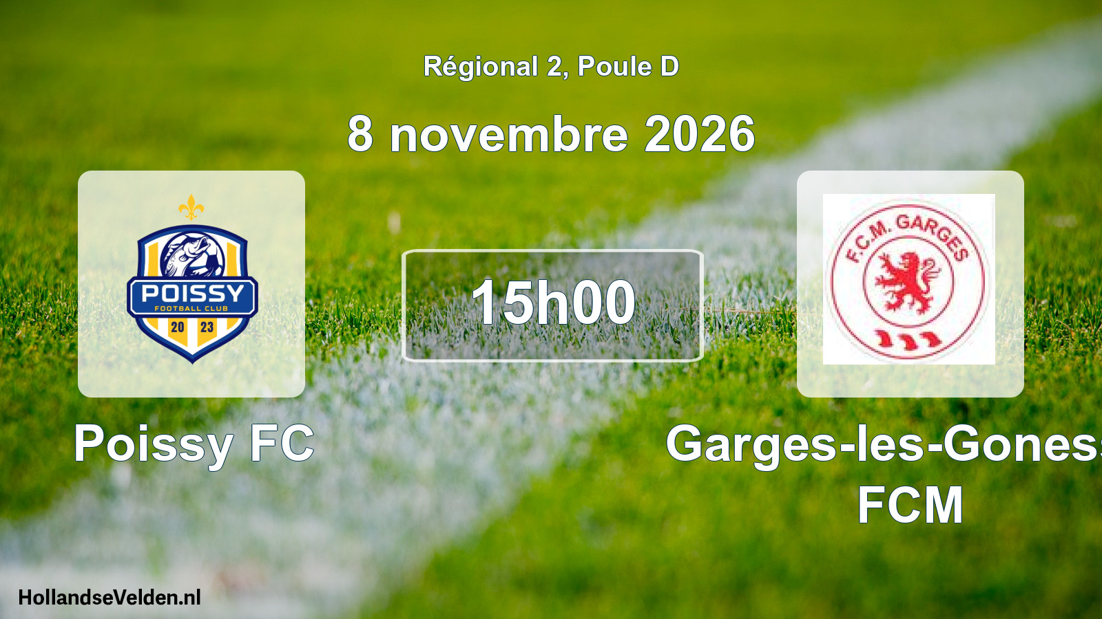 Scheduled Match: Poissy FC - Garges-les-Gonesse FCM (8 November 2026)