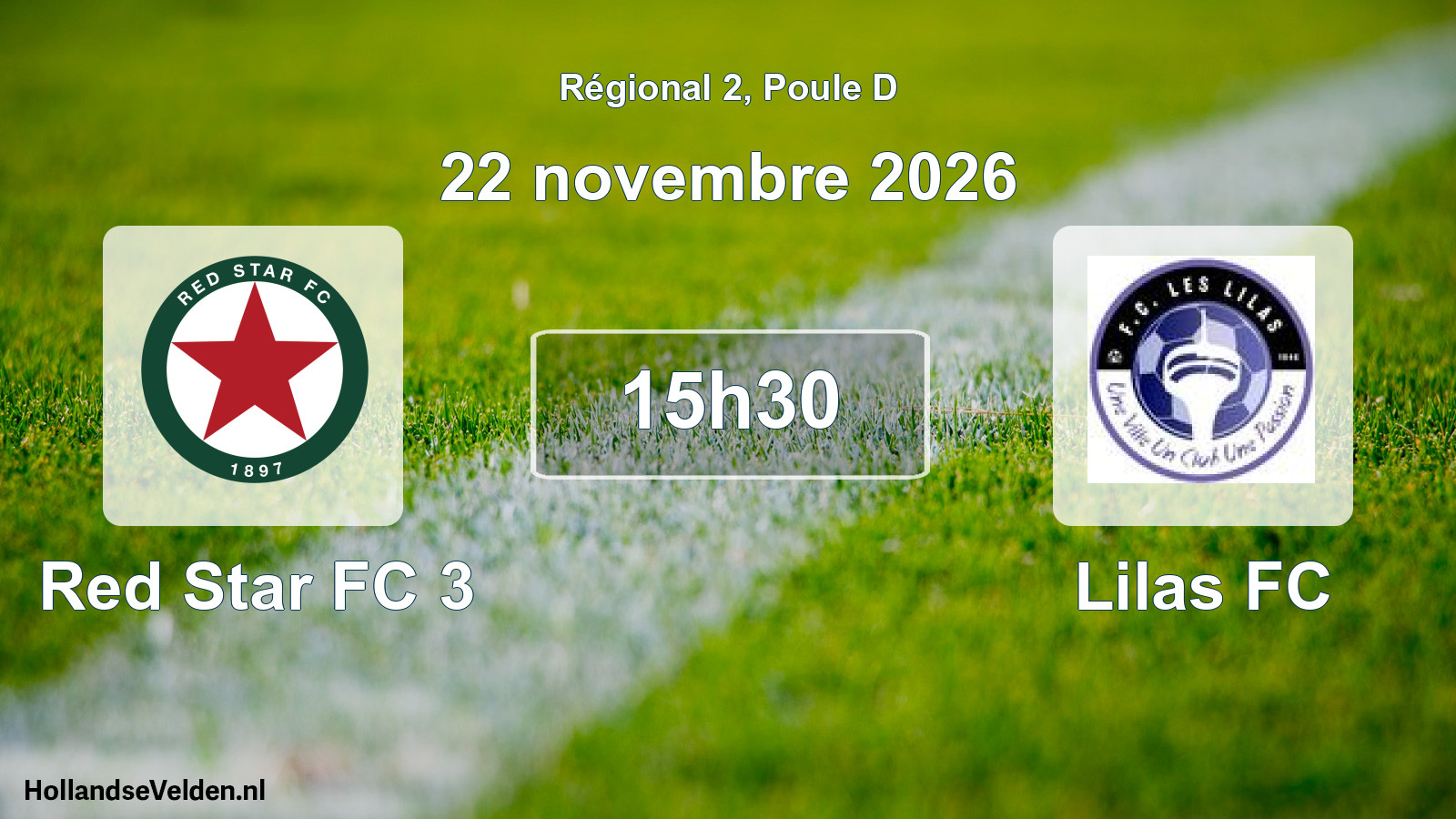 Scheduled Match: Red Star FC 3 - Lilas FC (22 November 2026)