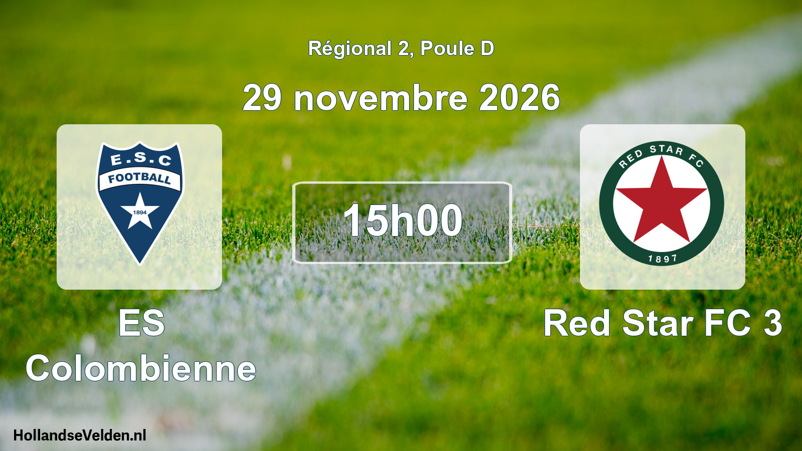 Scheduled Match: ES Colombienne - Red Star FC 3 (29 November 2026)