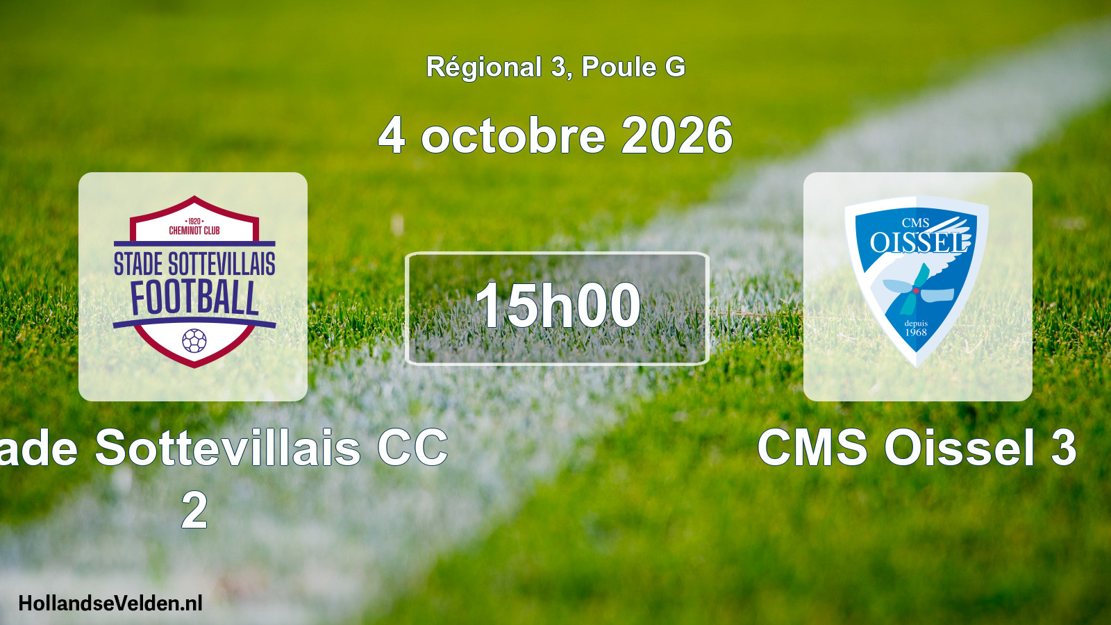 Scheduled Match: Stade Sottevillais CC 2 - CMS Oissel 3 (4 October 2026)