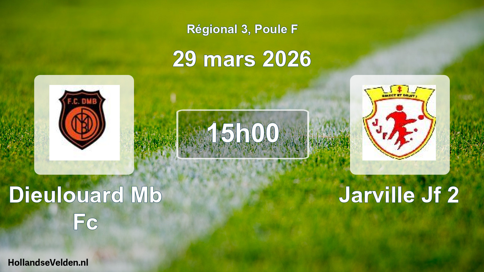 Scheduled Match: Dieulouard Mb Fc - Jarville Jf 2 (29 March 2026)