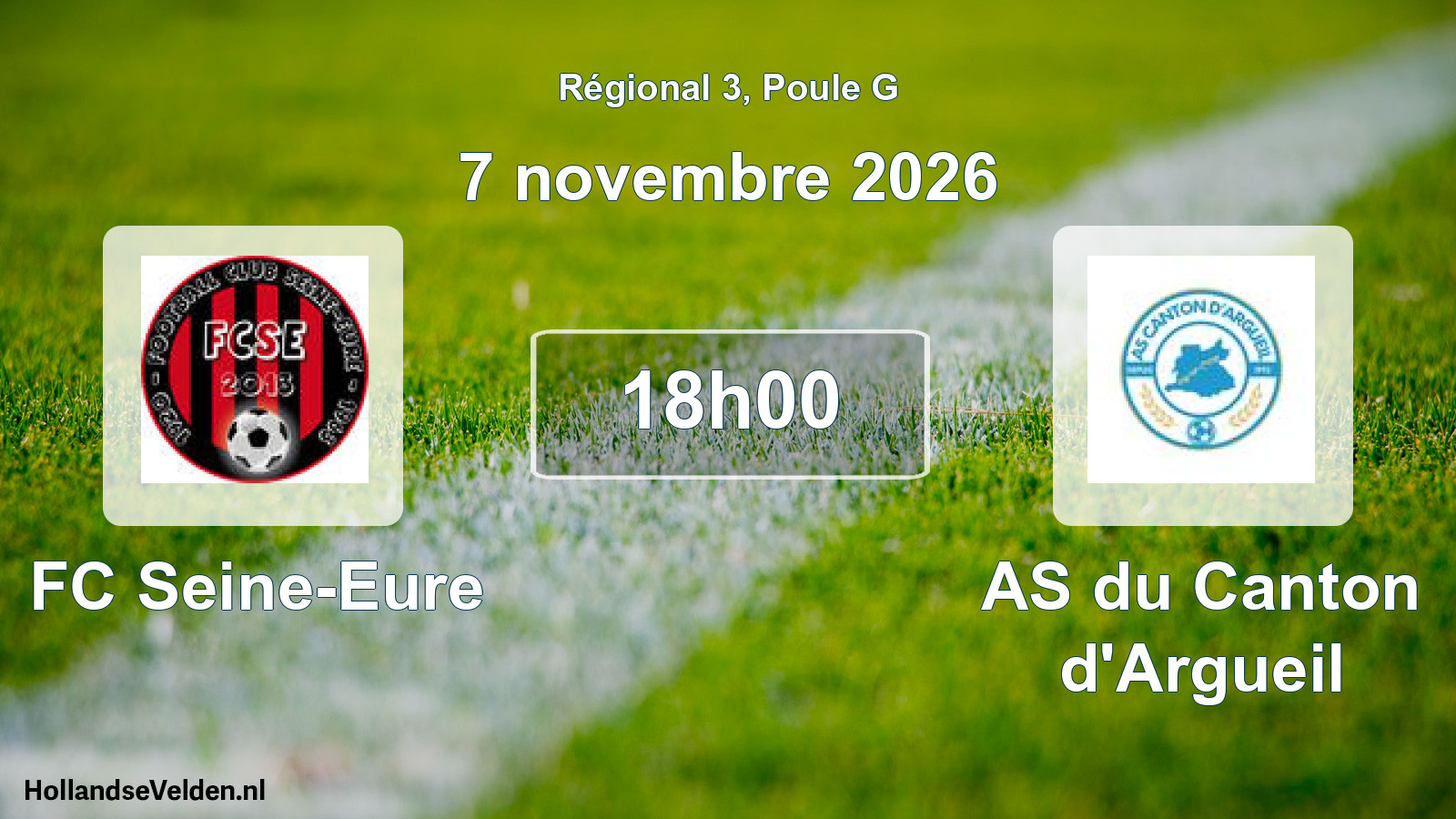 Scheduled Match: FC Seine-Eure - AS du Canton d'Argueil (7 November 2026)