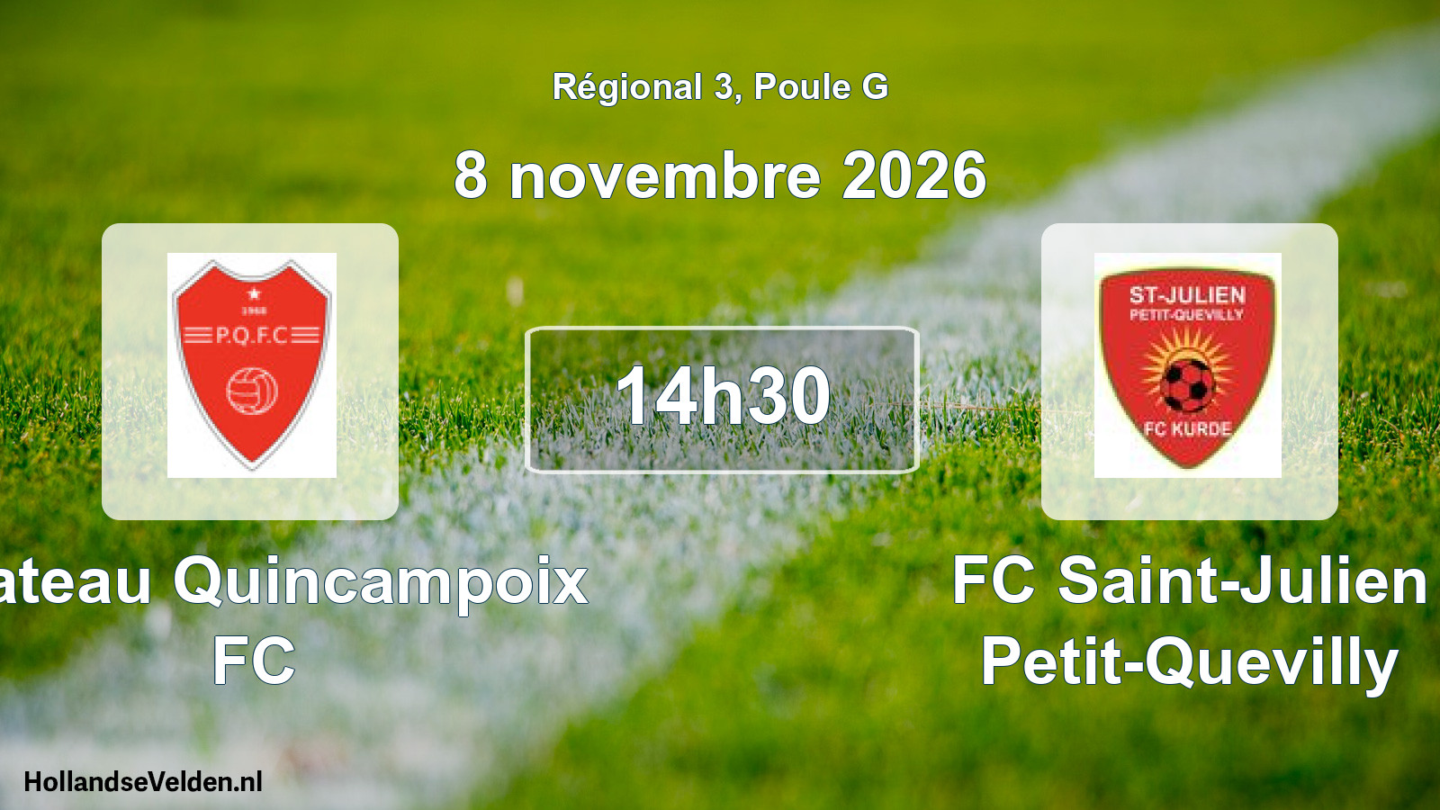 Scheduled Match: Plateau Quincampoix FC - FC Saint-Julien Petit-Quevilly (8 November 2026)