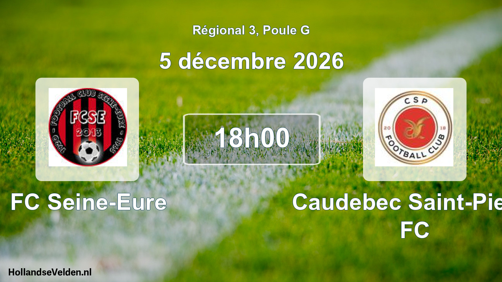 Scheduled Match: FC Seine-Eure - Caudebec Saint-Pierre FC (5 December 2026)