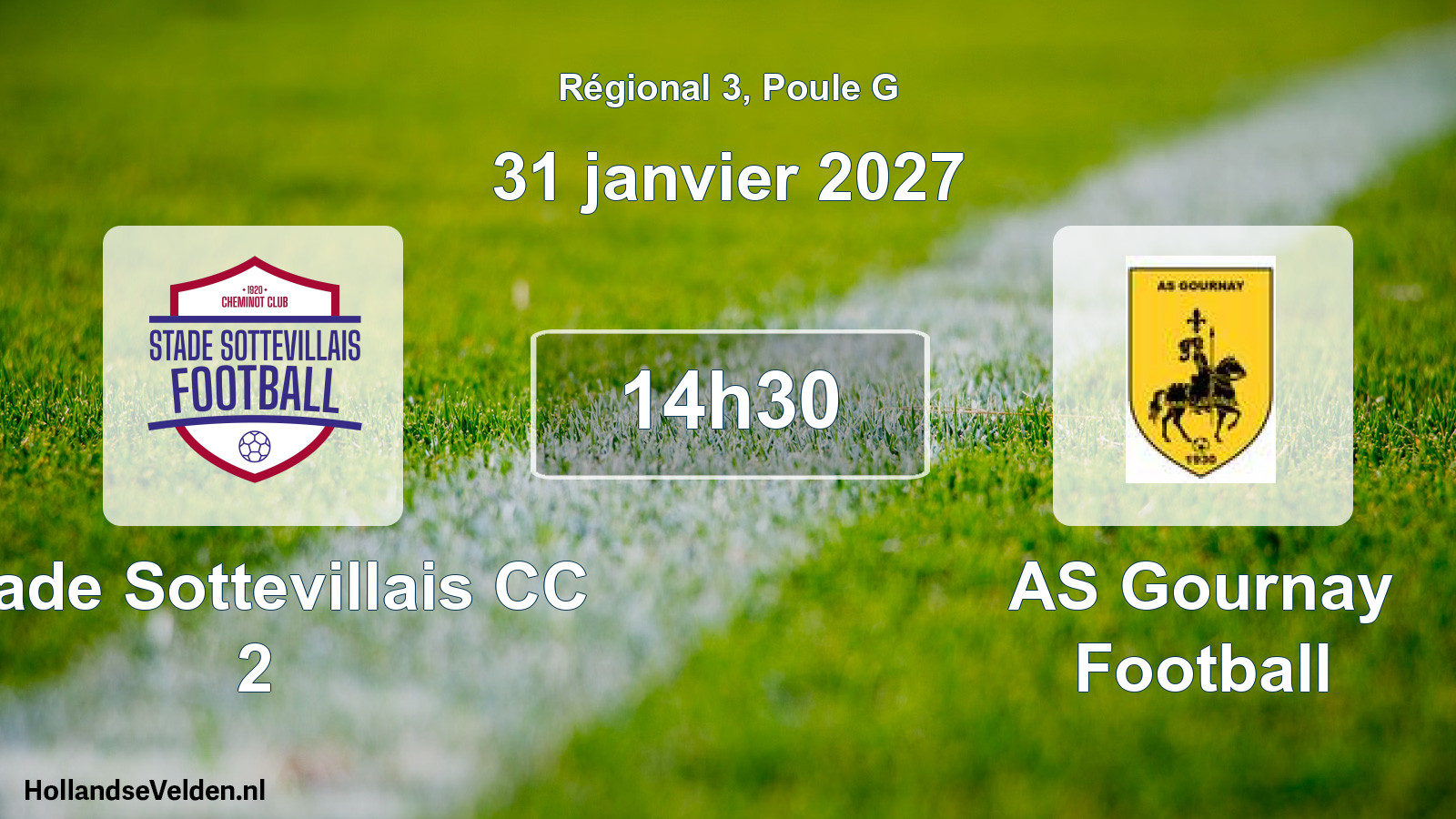 Scheduled Match: Stade Sottevillais CC 2 - AS Gournay Football (31 January 2027)