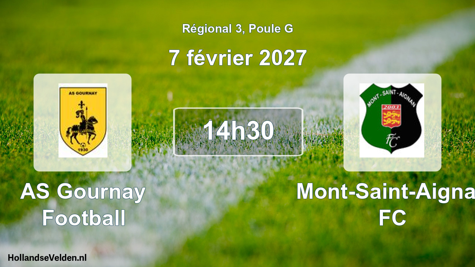 Scheduled Match: AS Gournay Football - Mont-Saint-Aignan FC (7 February 2027)