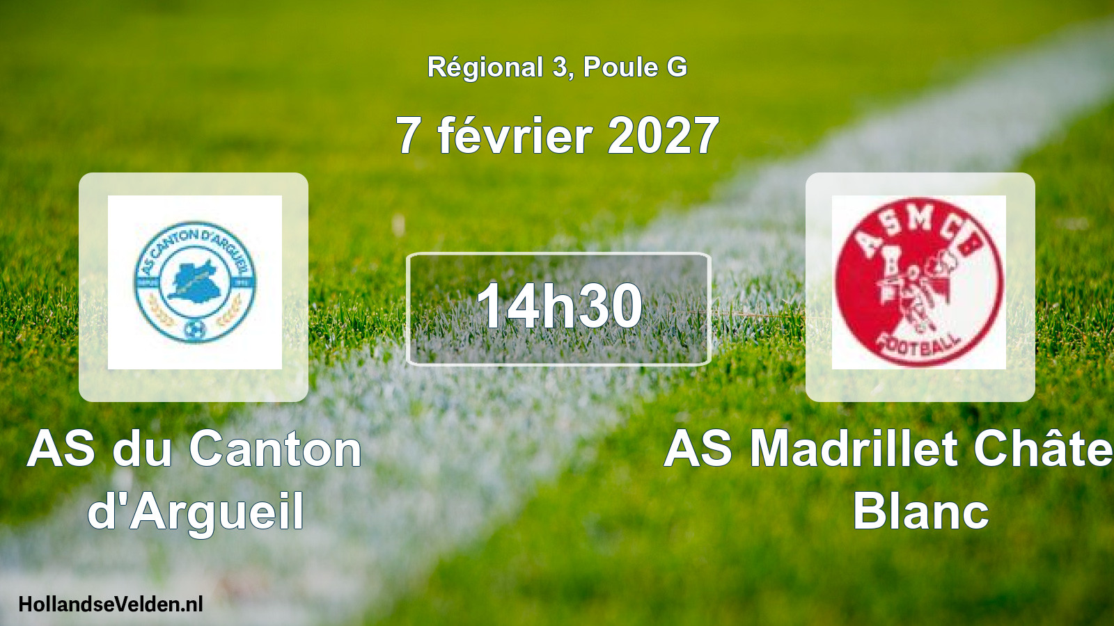 Scheduled Match: AS du Canton d'Argueil - AS Madrillet Château Blanc (7 February 2027)
