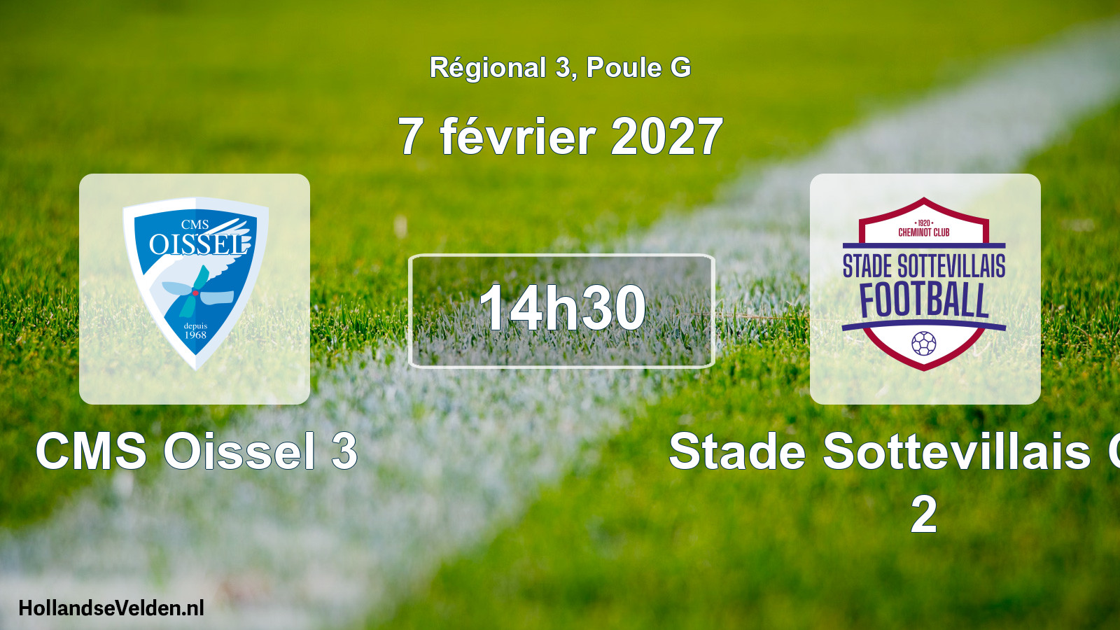 Scheduled Match: CMS Oissel 3 - Stade Sottevillais CC 2 (7 February 2027)