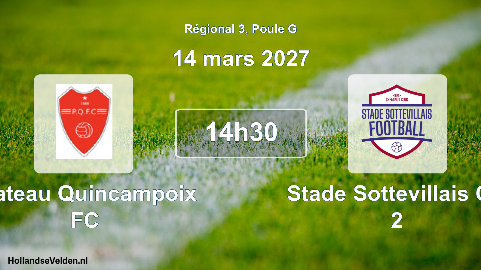 Scheduled Match: Plateau Quincampoix FC - Stade Sottevillais CC 2 (14 March 2027)