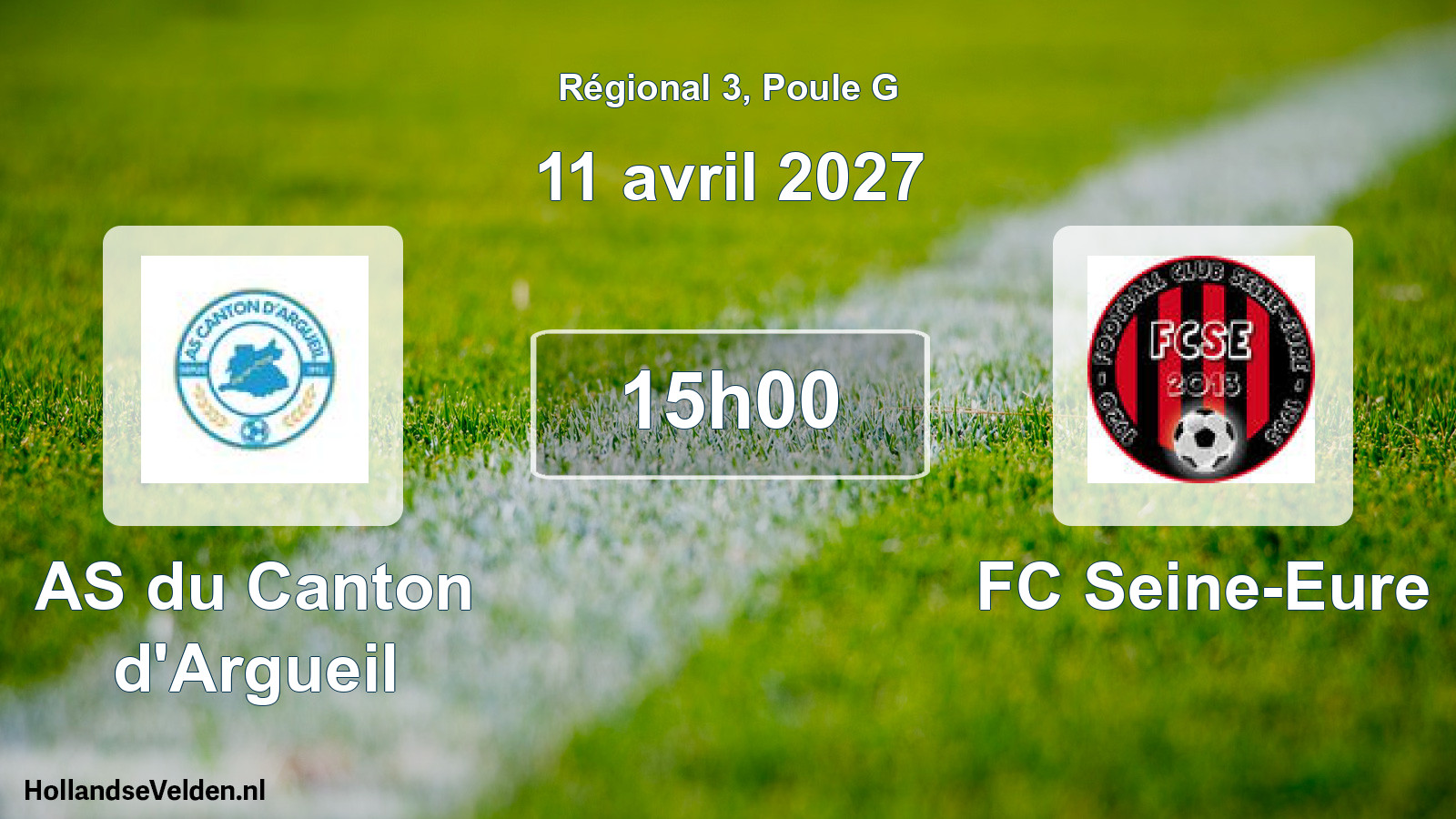 Match programmé: AS du Canton d'Argueil - FC Seine-Eure (11 avril 2027)