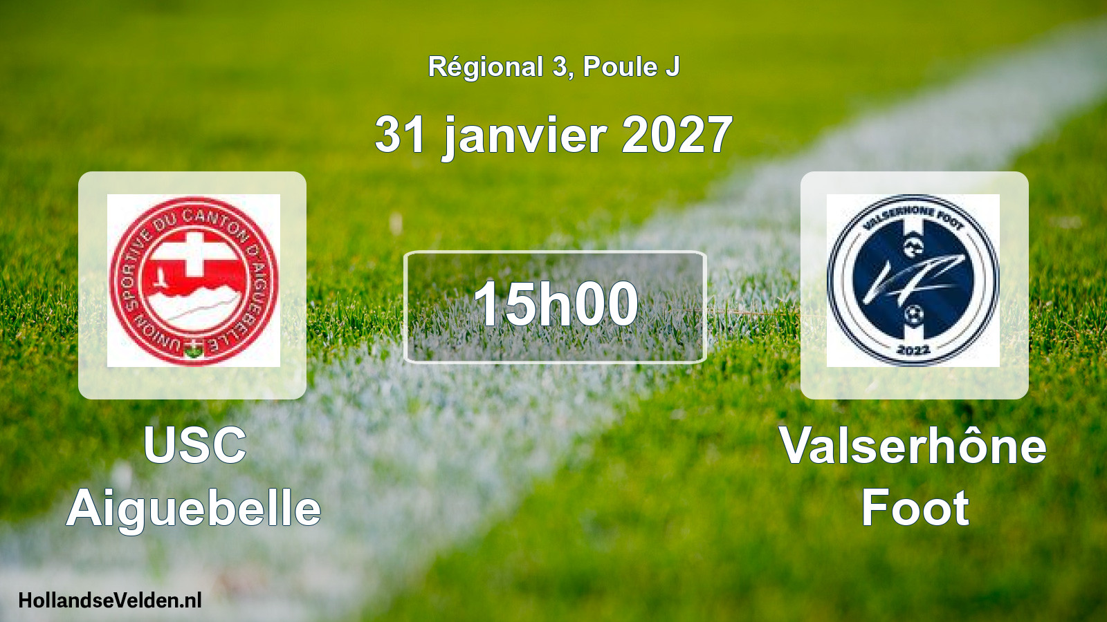 Match programmé: USC Aiguebelle - Valserhône Foot (31 janvier 2027)