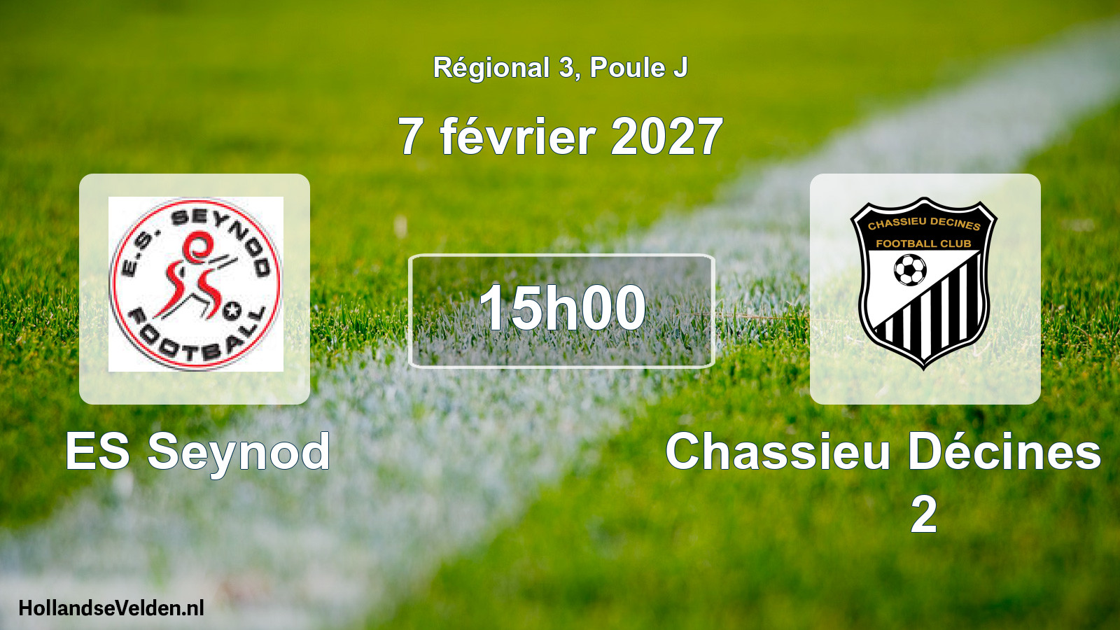 Match programmé: ES Seynod - Chassieu Décines FC 2 (7 février 2027)