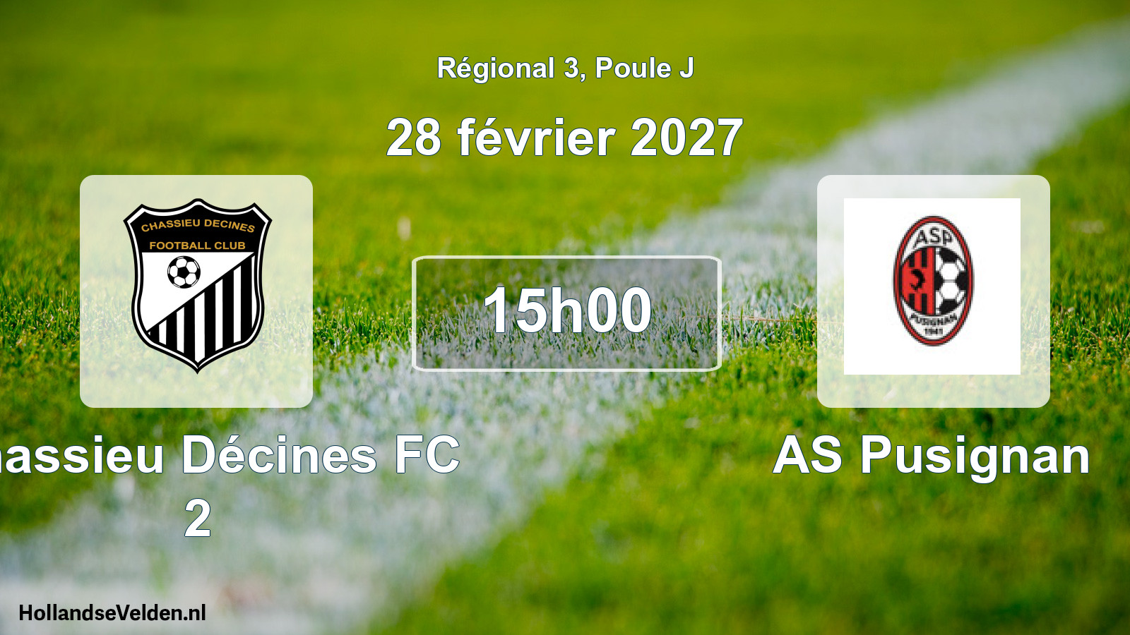 Match programmé: Chassieu Décines FC 2 - AS Pusignan (28 février 2027)
